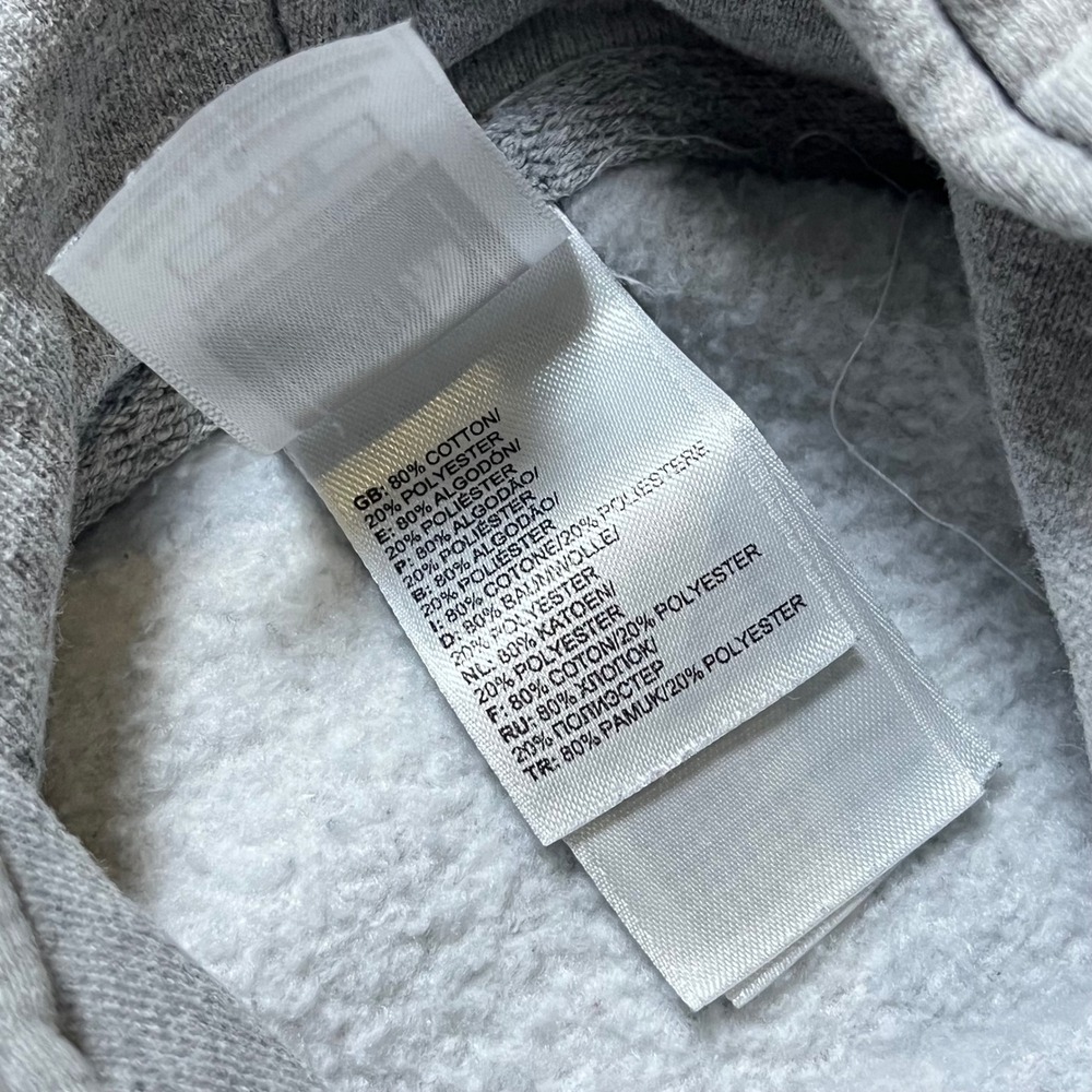 The North Face Hoodie XL Gray Pullover Logo Graphic Fleece Sweatshirt Mens - Picture 4 of 9